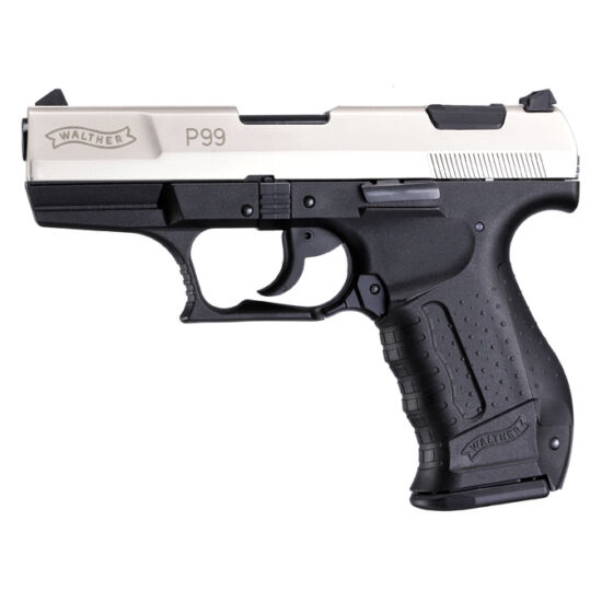 Pistol cu gaz 9mm PAK Walther P99 nikkel