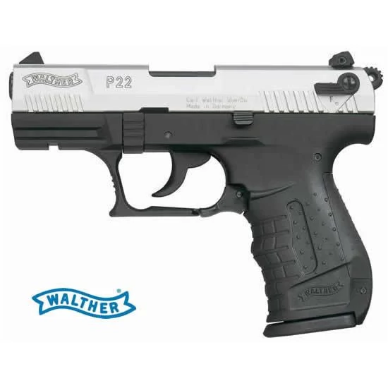 Pistol cu gaz Walther P22 Nikkel 9mm PAK