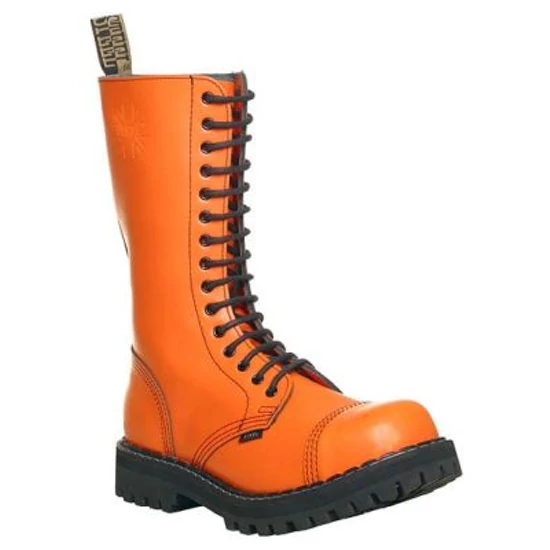 Bocanci Steel Boots cu 15 găuri, portocaliu uni